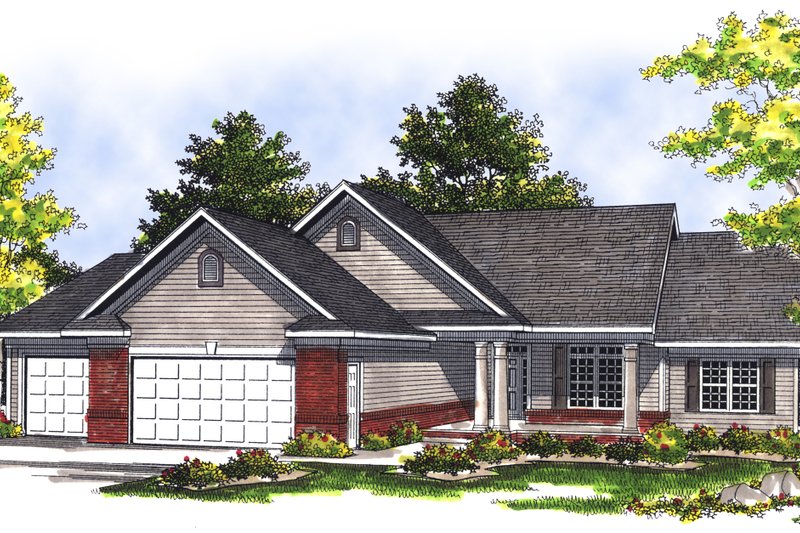 Traditional Style House Plan - 3 Beds 2.5 Baths 1755 Sq/Ft Plan #70-188