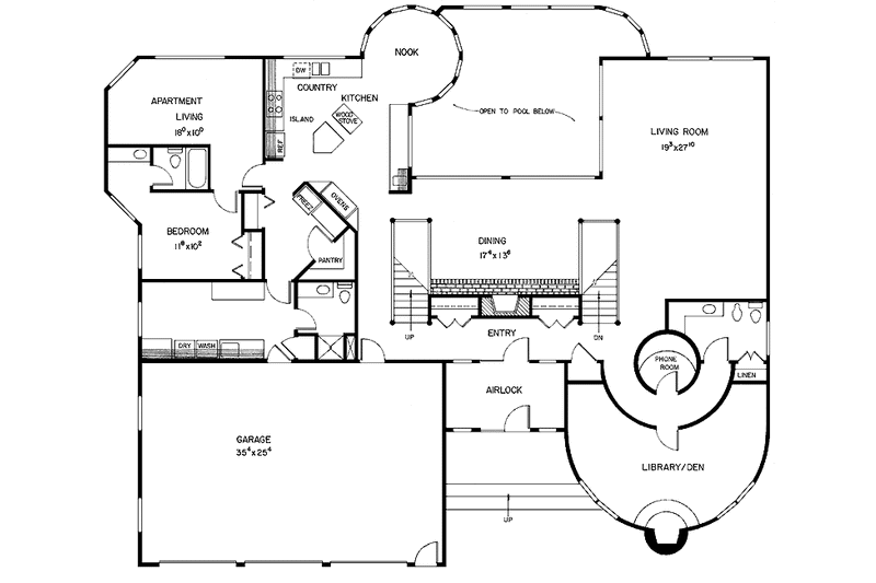 Dream House Plan - Floor Plan - Main Floor for European House Plan #60-961 - 5 bed, 9 bath