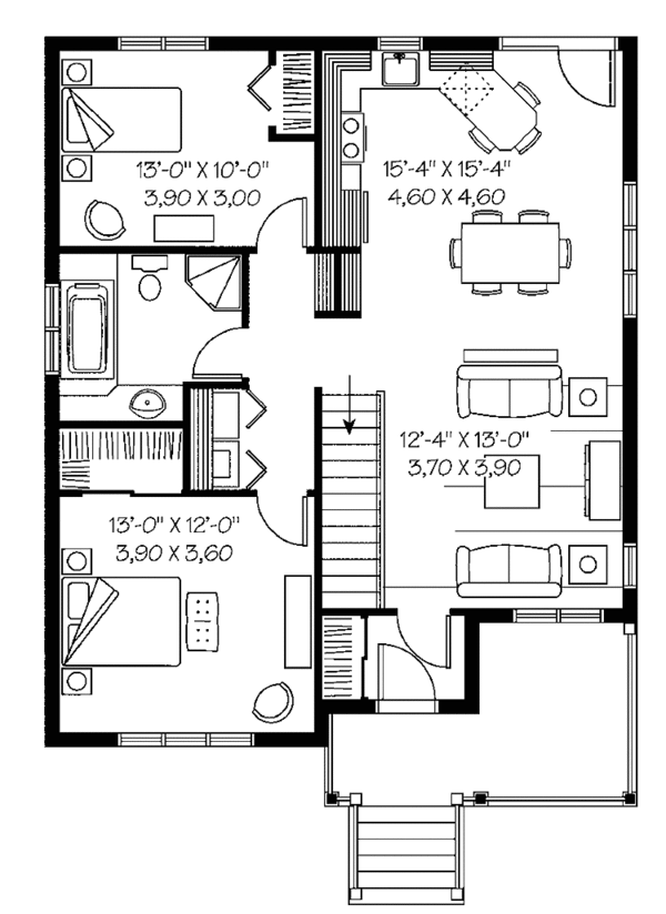Home Plan - Country Floor Plan - Main Floor Plan #23-2377