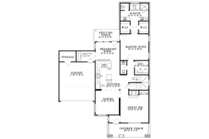Floor Plan - Main Floor for Tudor House Plan #17-3180 - 3 bed, 2.5 bath