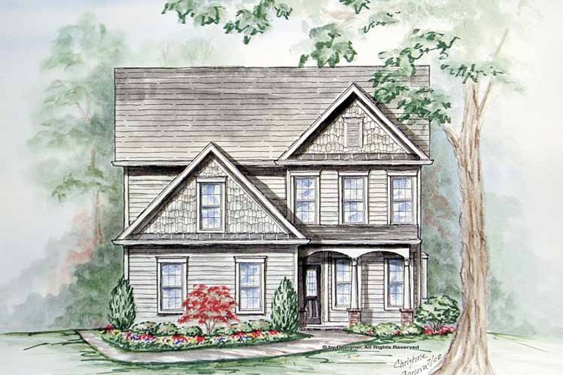 Home Plan - Exterior - Front Elevation 3 for Craftsman House Plan #54-332 - 3 bed, 2.5 bath