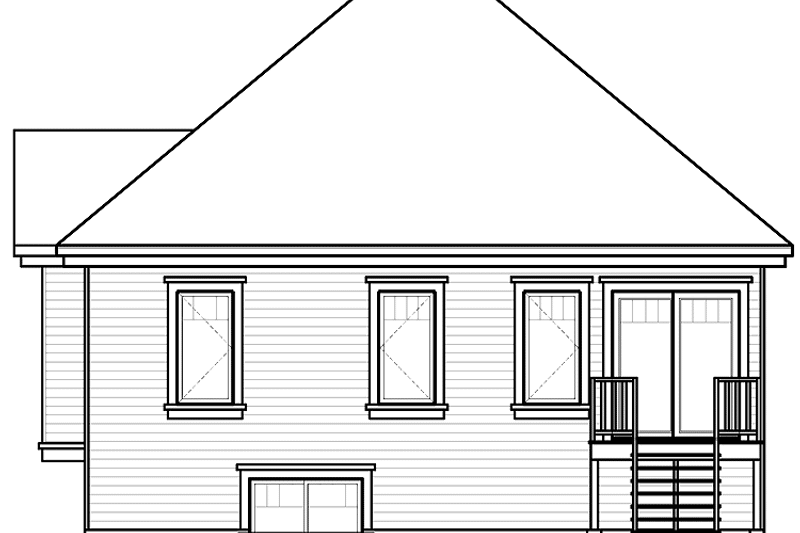 Dream House Plan - Exterior - Rear Elevation for European House Plan #23-2387 - 2 bed, 1 bath