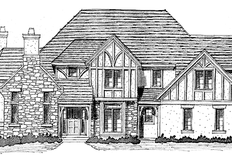 Tudor Style House Plan - 4 Beds 2.5 Baths 3038 Sq/Ft Plan #328-273 ...
