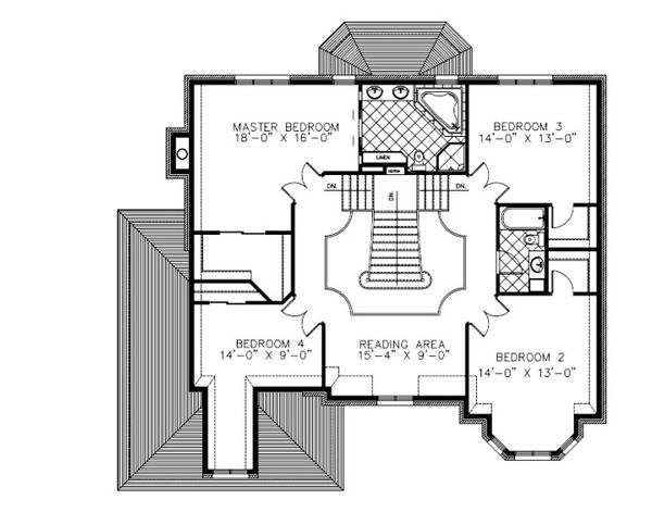 European Floor Plan - Upper Floor Plan #138-330