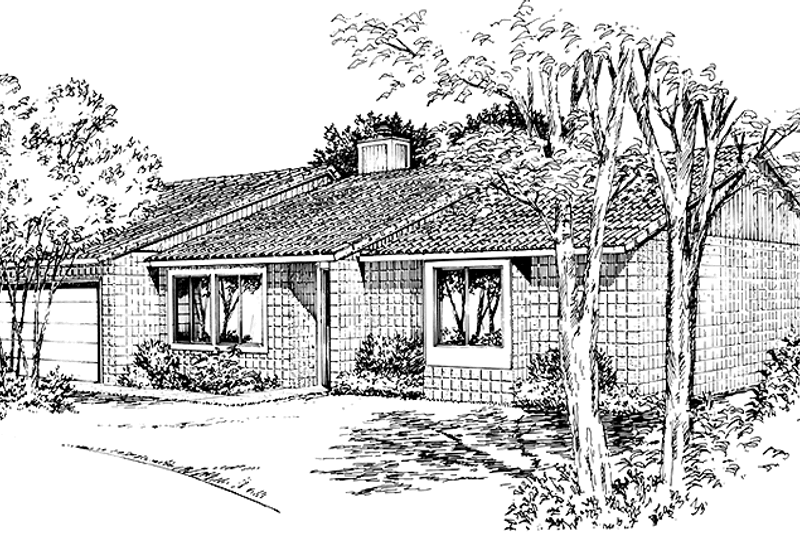 Dream House Plan - Ranch Exterior - Front Elevation Plan #320-1353