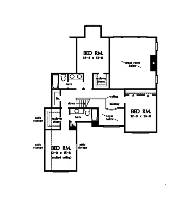 Dream House Plan - Country Floor Plan - Upper Floor Plan #929-835