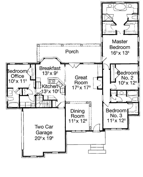 Dream House Plan - Country Floor Plan - Main Floor Plan #429-221