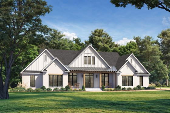 Exterior - Front Elevation 3 for Farmhouse House Plan #430-397 - 4 bed, 3.5 bath