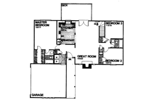 Floor Plan - Main Floor for Contemporary House Plan #30-321 - 3 bed, 2 bath