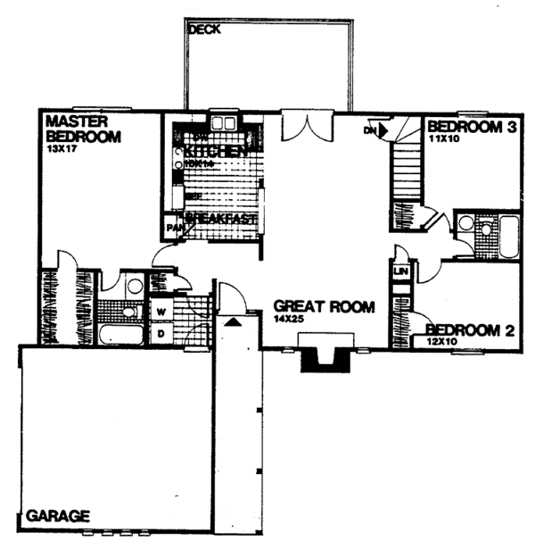 Home Plan - Contemporary Floor Plan - Main Floor Plan #30-321