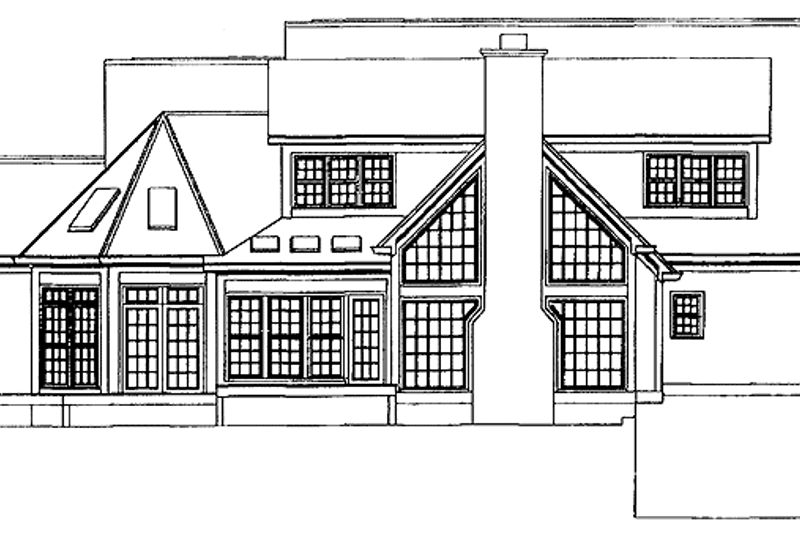 House Plan Design - Exterior - Rear Elevation for Colonial House Plan #71-147 - 3 bed, 3.5 bath