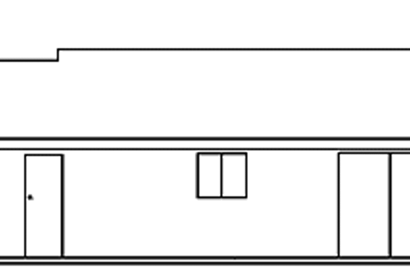 Home Plan - Exterior - Rear Elevation for Ranch House Plan #60-857 - 3 bed, 2 bath