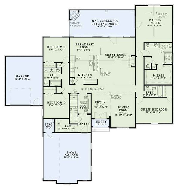 European Floor Plan - Main Floor Plan #17-3387
