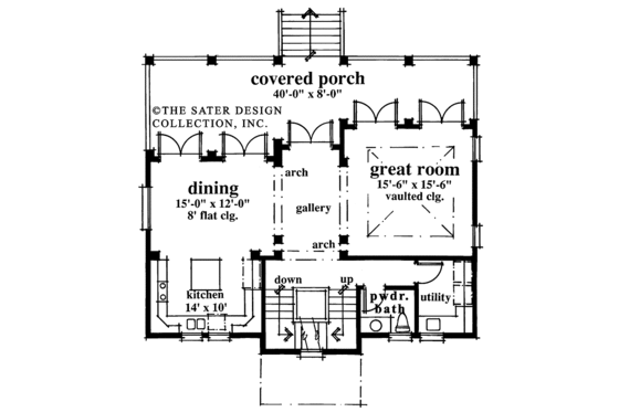 Floor Plan - Main Floor for Country House Plan #930-63 - 2 bed, 2.5 bath