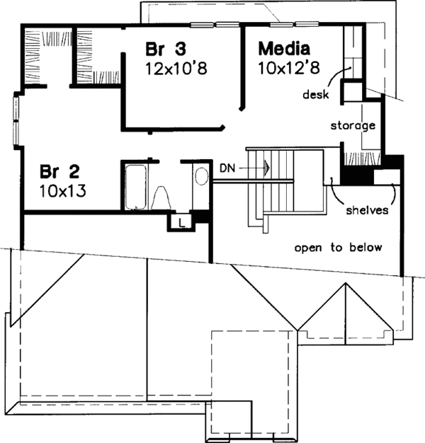 House Plan Design - Craftsman Floor Plan - Upper Floor Plan #320-531
