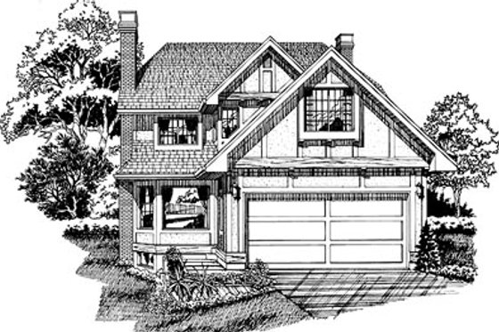 Exterior - Front Elevation for Traditional House Plan #47-405 - 3 bed, 2.5 bath