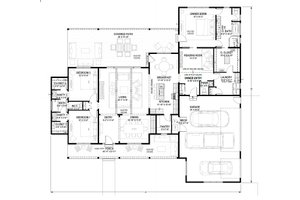 Floor Plan - Main Floor for Modern House Plan #1069-45 - 3 bed, 2.5 bath