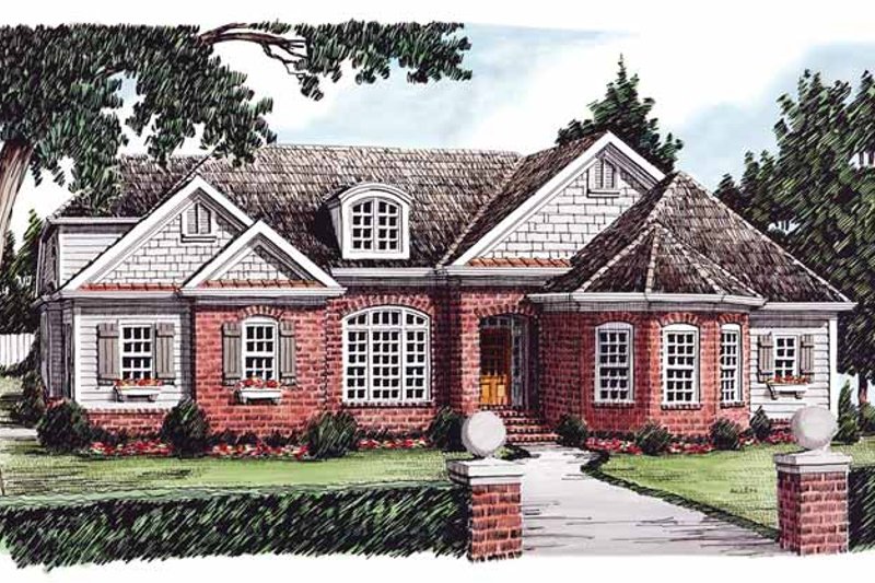 Dream House Plan - European Exterior - Front Elevation Plan #927-610