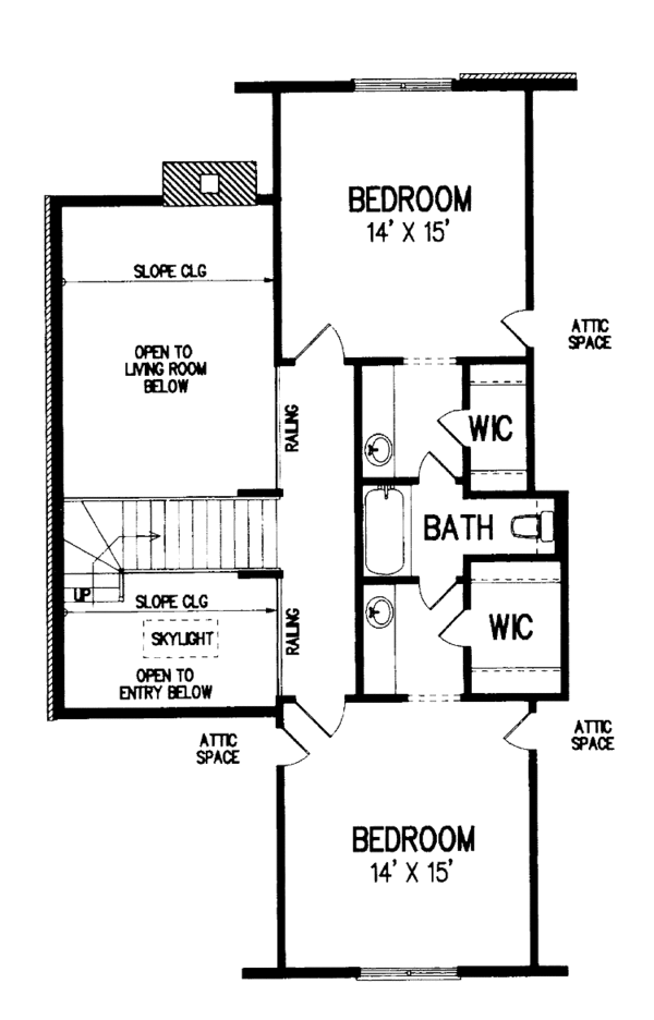 Dream House Plan - Traditional Floor Plan - Upper Floor Plan #45-465