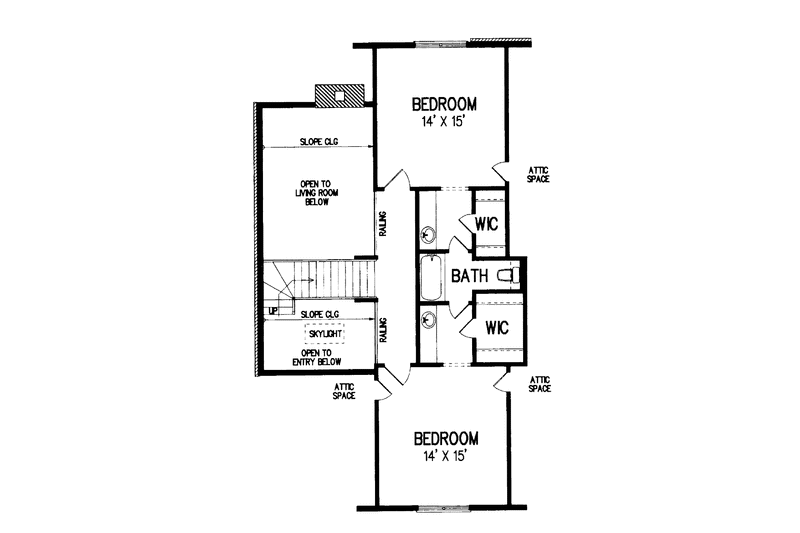 Home Plan - Floor Plan - Upper Floor for Traditional House Plan #45-465 - 3 bed, 2.5 bath