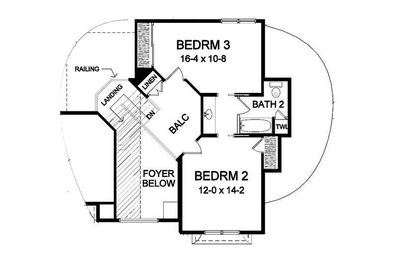 Home Plan - Floor Plan - Upper Floor for Classical House Plan #328-436 - 3 bed, 2.5 bath