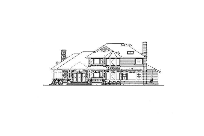Dream House Plan - Exterior - Rear Elevation 1 for Craftsman House Plan #132-233 - 4 bed, 2.5 bath
