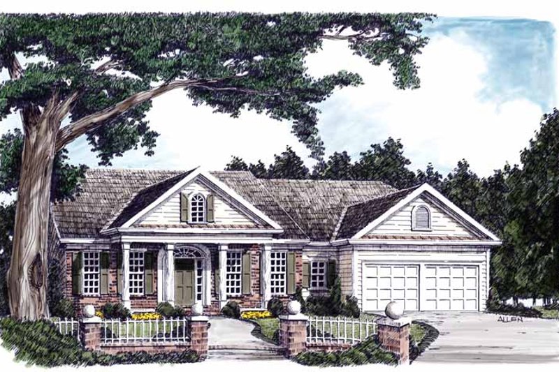Home Plan - Classical Exterior - Front Elevation Plan #927-577