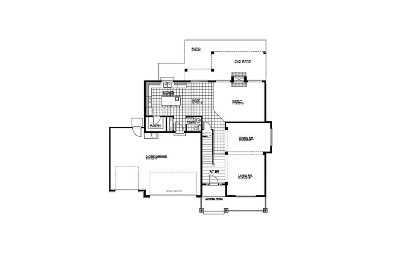 Home Plan - Floor Plan - Main Floor for Craftsman House Plan #569-22 - 4 bed, 2.5 bath