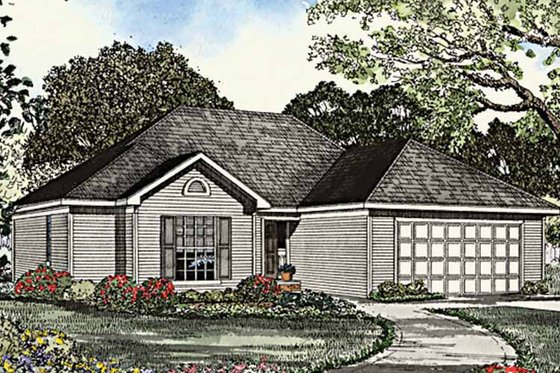 Exterior - Front Elevation 3 for Ranch House Plan #17-3134 - 3 bed, 2 bath