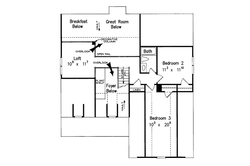 Home Plan - Floor Plan - Upper Floor for Country House Plan #927-250 - 3 bed, 2.5 bath