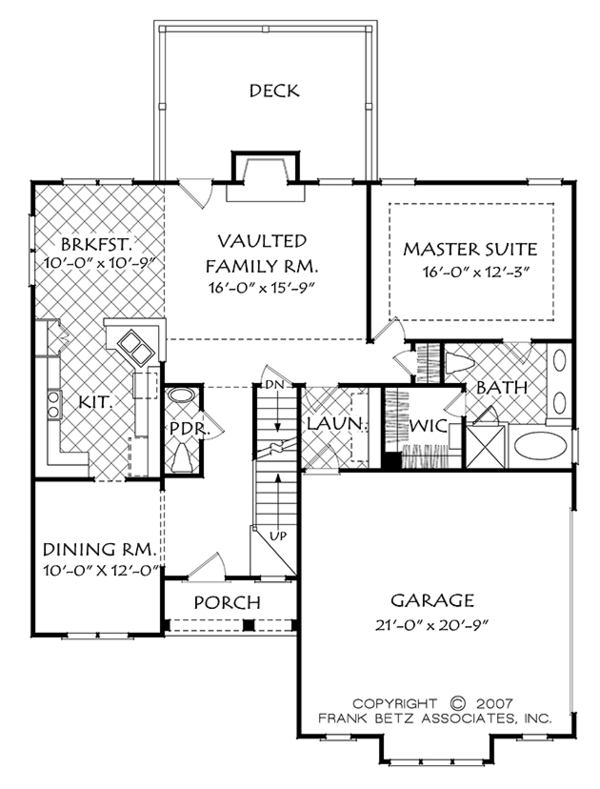 Home Plan - Cottage Floor Plan - Main Floor Plan #927-972