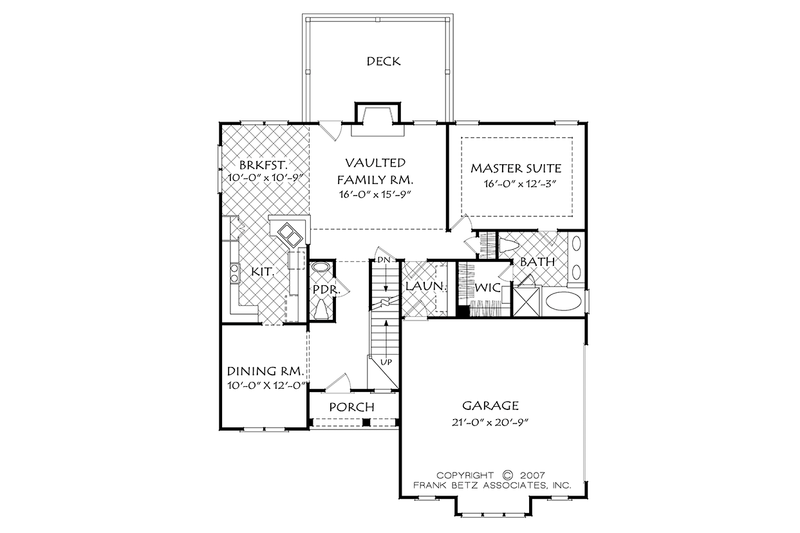 Dream House Plan - Floor Plan - Main Floor for Cottage House Plan #927-972 - 3 bed, 2.5 bath