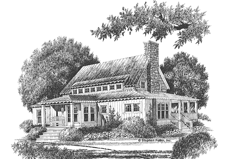 House Design - Country Exterior - Front Elevation Plan #429-198