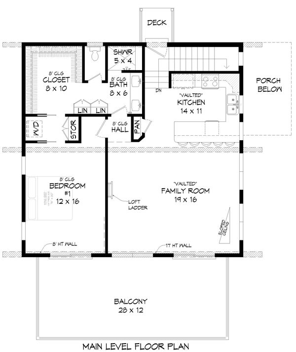 Country Floor Plan - Main Floor Plan #932-380