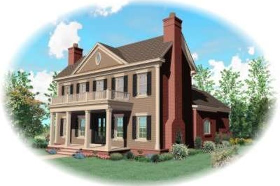 Exterior - Front Elevation for Southern House Plan #81-1108 - 3 bed, 2.5 bath
