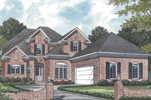 House Design - Exterior - Front Elevation for Traditional House Plan #453-140 - 4 bed, 3.5 bath