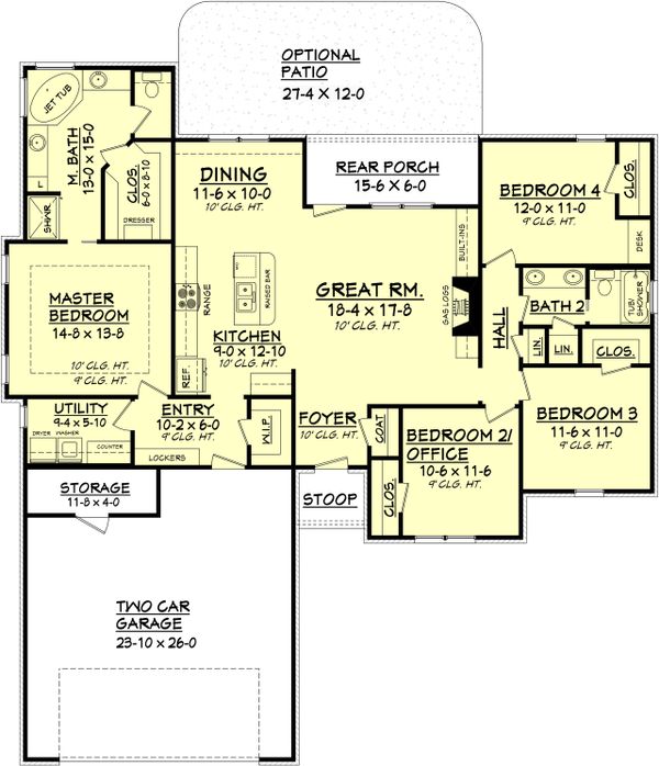 Home Plan - European Floor Plan - Main Floor Plan #430-100