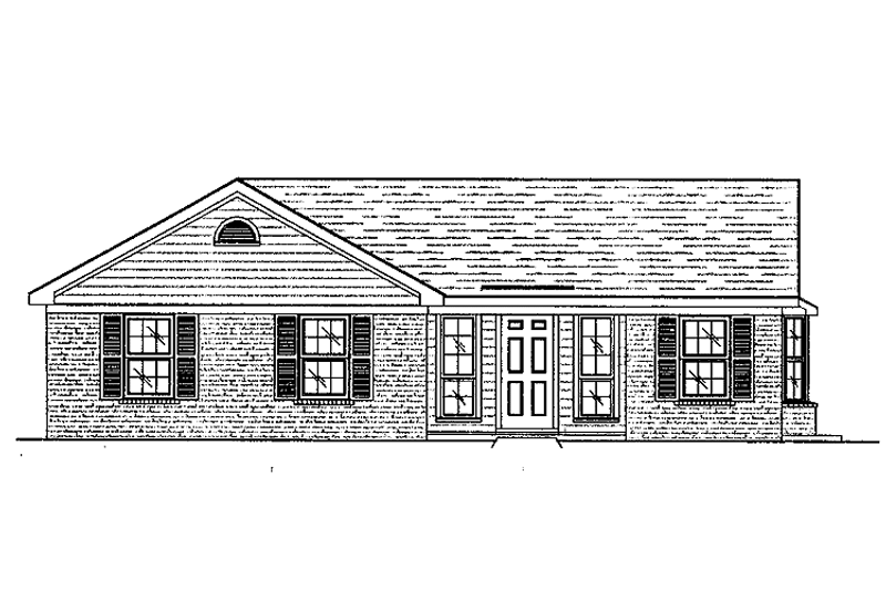 Traditional Style House Plan - 3 Beds 2 Baths 1151 Sq/Ft Plan #37-277