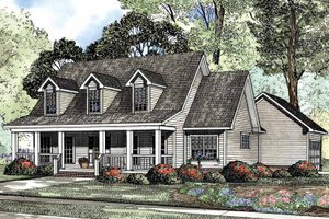 Exterior - Front Elevation 3 for Country House Plan #17-3144 - 3 bed, 2.5 bath