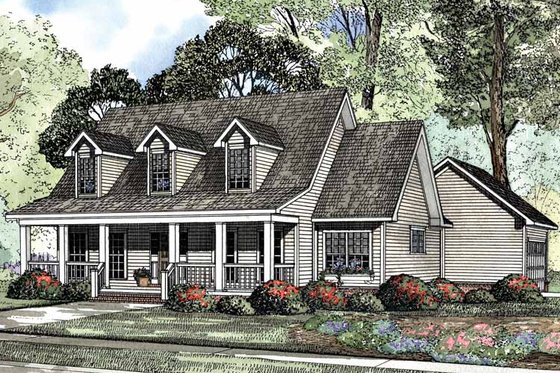 Exterior - Front Elevation 3 for Country House Plan #17-3144 - 3 bed, 2.5 bath