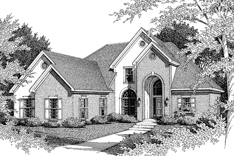 House Design - Exterior - Front Elevation 3 for Traditional House Plan #952-92 - 4 bed, 3 bath