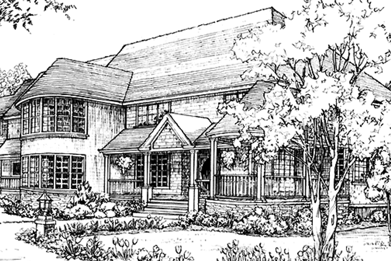 Home Plan - Country Exterior - Front Elevation Plan #966-66
