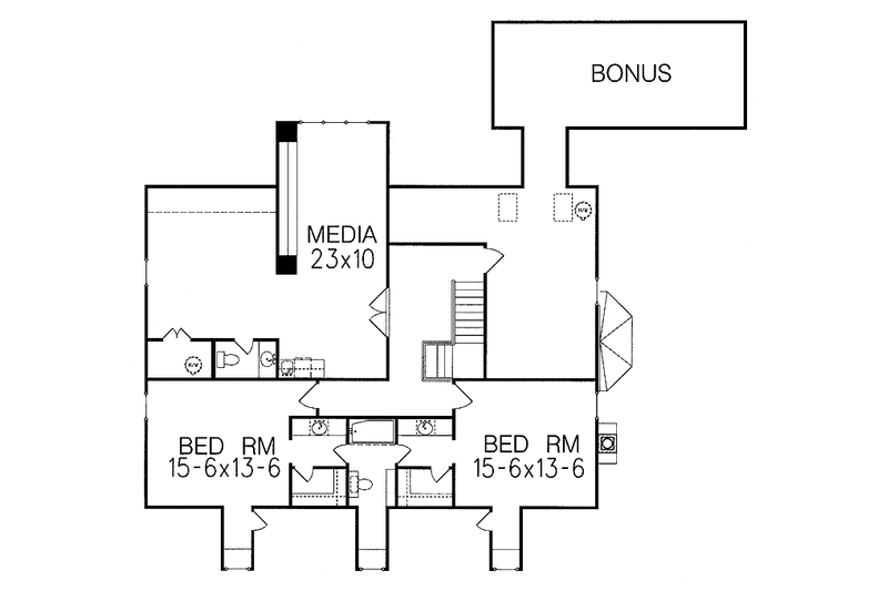 Home Plan - Floor Plan - Upper Floor for Classical House Plan #15-352 - 4 bed, 3 bath