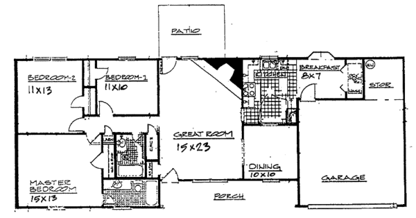 Architectural House Design - Country Floor Plan - Main Floor Plan #30-254