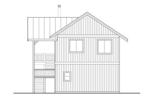 Exterior - Rear Elevation for Craftsman House Plan #124-1247 - 1 bed, 1.5 bath