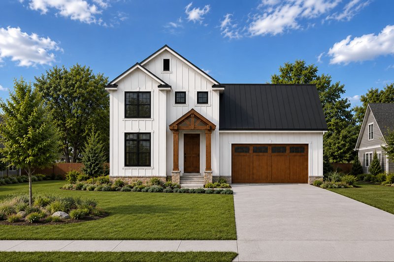 House Design - Exterior - Front Elevation 2 for Farmhouse House Plan #20-2642 - 3 bed, 2.5 bath