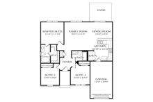 Architectural House Design - Colonial Floor Plan - Main Floor Plan #453-381