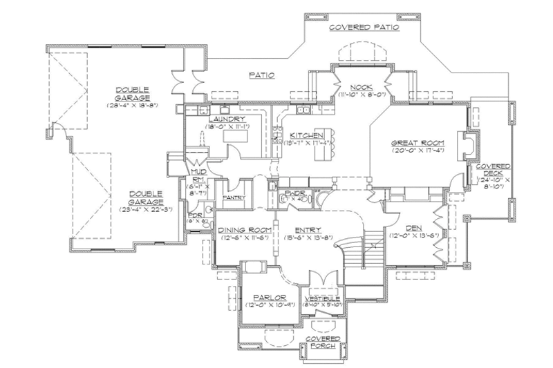 Dream House Plan - Floor Plan - Main Floor for Traditional House Plan #945-136 - 6 bed, 4 bath
