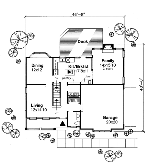 House Plan Design - Country Floor Plan - Main Floor Plan #320-614