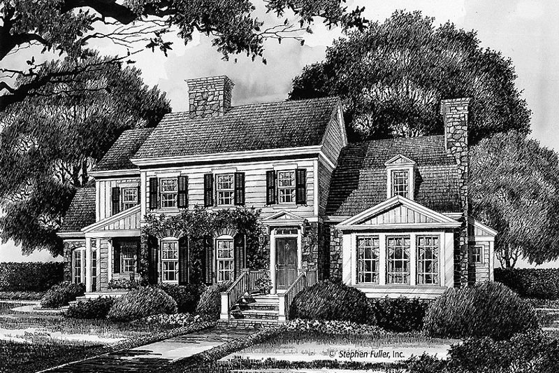 Dream House Plan - Exterior - Front Elevation 3 for Country House Plan #429-339 - 4 bed, 3.5 bath
